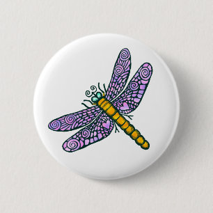 Dragonfly Ronde Button 5,7 Cm