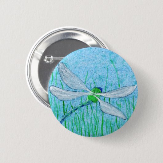 Dragonfly Ronde Button 5,7 Cm (Voorkant /achterkant)