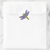 Dragonfly Ronde Sticker (Tas)