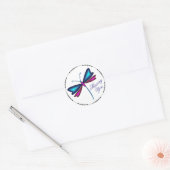 Dragonfly Ronde Sticker (Envelop)