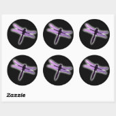 Dragonfly Ronde Sticker (Vel)