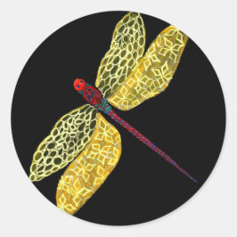 Dragonfly Ronde Sticker