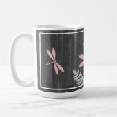 Dragonfly rose Russe Personnalisé café Mug (Gauche)