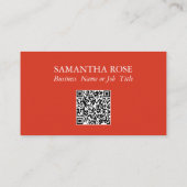 Dragonfly rouge carte de visite (Dos)