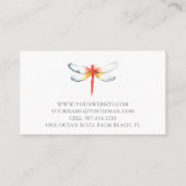 Dragonfly rouge carte de visite (Devant)