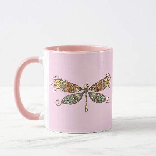DRAGONFLY ROZE KOFFIE MOK (Links)