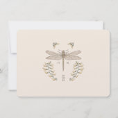  Dragonfly RSVP Card Wedding Kaart (Achterkant)