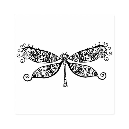 DRAGONFLY RUBBER STAMP 	RUBBERSTEMPEL (Afrduk)