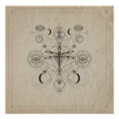 Dragonfly Sacred Geometry Compositie Perfect Poster (Voorkant)