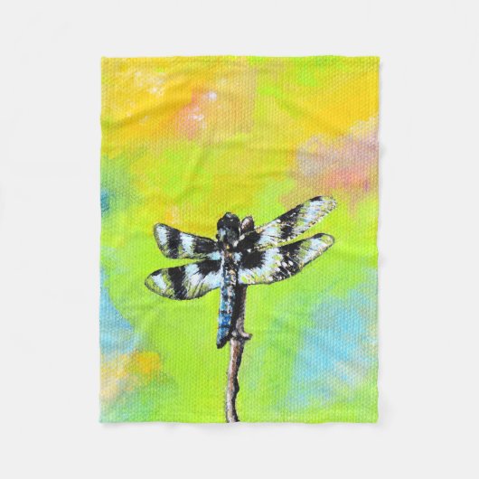 Dragonfly schilderen fleece deken (Voorkant)