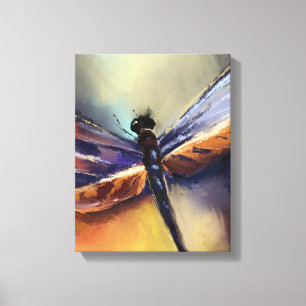 Dragonfly schilderij canvas afdruk