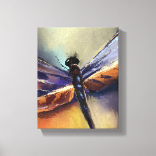 Dragonfly schilderij canvas afdruk