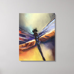 Dragonfly schilderij canvas afdruk