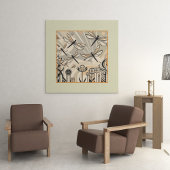 Dragonfly Serenade: een art deco landschap Poster