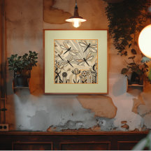 Dragonfly Serenade: een art deco landschap