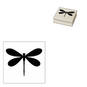 Dragonfly Silhouette Art Rubber Stamp Rubberstempel (Gestempeld)