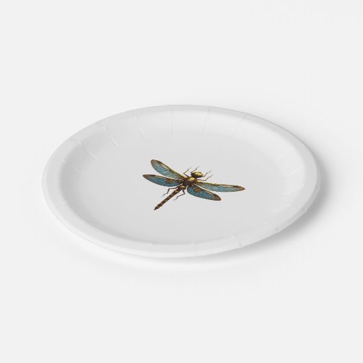 Dragonfly Steam Punk Insect Art Engineer Steampunk Papieren Bordje (Gekanteld)