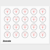 Dragonfly - Sticker rond classique blanc, brillant (Feuille)