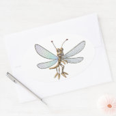 Dragonfly-stickers Ovale Sticker (Envelop)