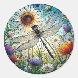 Dragonfly-stickers Ronde Sticker