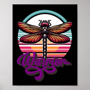 Dragonfly Suicide Prevention Awareness Support War Poster
