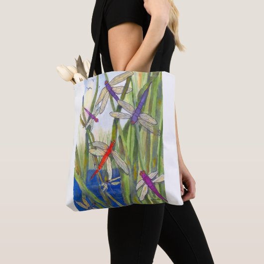 Dragonfly Summer Canvas tas (Dichtbij)