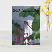 Dragonfly sur la carte Sympathy (Fleur jaune)