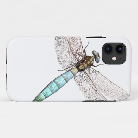 Dragonfly sur le coque iphone Coque blanc (Dos (Horizontal))