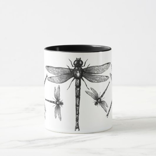 Dragonfly-tekenkunst mok (Midden)