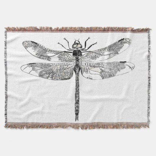 Dragonfly Throw Rug Deken (Voorkant)