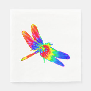 Dragonfly Tie Dye Rainbow Servet