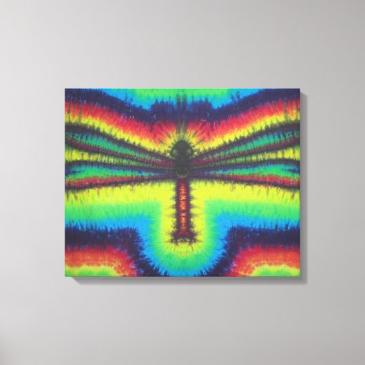 Dragonfly Tie Dye Wrapped Canvas (Voorkant)
