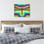 Dragonfly Tie Dye Wrapped Canvas Afdruk (Insitu (Slaapkamer))