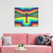Dragonfly Tie Dye Wrapped Canvas Afdruk (Insitu (Woonkamer))