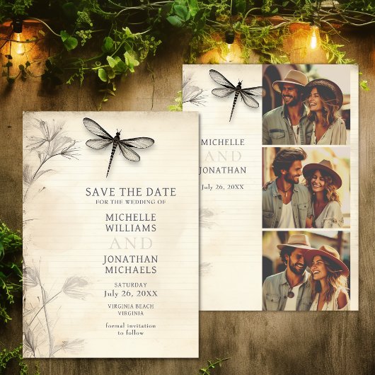  Dragonfly  Tijdschrift Foto Bruiloft Save The Date