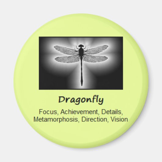 Dragonfly Totem Dierlijke Geest Betekenis Magneet (Voorkant)