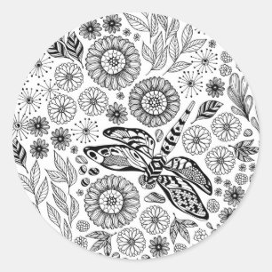 Dragonfly-tuin Ronde Sticker