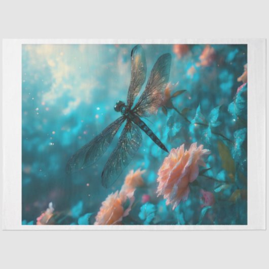 Dragonfly Tuin Weefsel Papier (Voorkant)