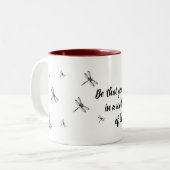 Dragonfly Tweekleurige Koffiemok (Voorkant links)