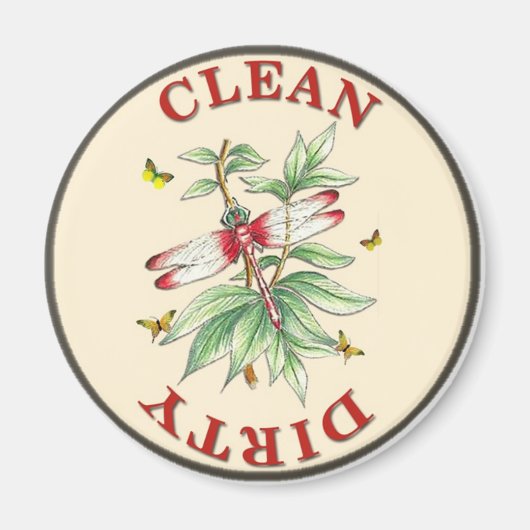 Dragonfly Vaatwasser Magnet Magneet (Voorkant)