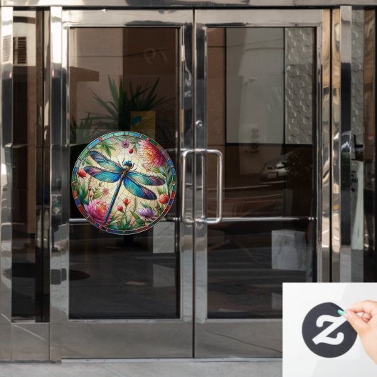 Dragonfly Venster Cling Raamsticker (Kantoordeur)