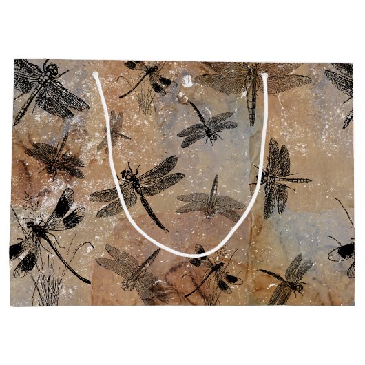  Dragonfly-vervormd Entomologische Patroon Groot Cadeauzakje (Achterkant)