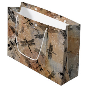 Dragonfly-vervormd Entomologische Patroon Groot Cadeauzakje
