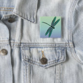 Dragonfly Vierkante Button 5,1 Cm (In situ)