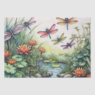 Dragonfly Vijver Lili pads Dragonflies Tissuepapier