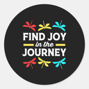 Dragonfly vindt Joy op reis Ronde Sticker