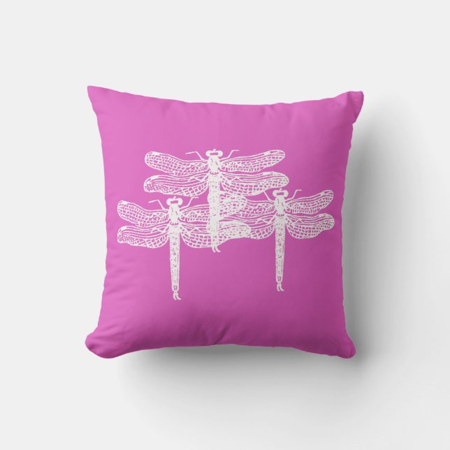 Dragonfly Violets Pillow Kussen (Voorkant)