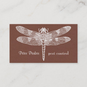 Dragonfly-Visitekaartje Roestfaux flannel Visitekaartje