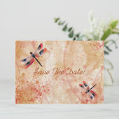 Dragonfly vult de datum op save the date (Staand voorkant)