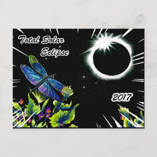 Dragonfly Waarnemend de totale zonnecrisis 2017 Briefkaart